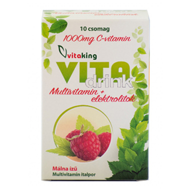 Vitadrink cu aroma de zmeura Vitaking - 10 plicuri